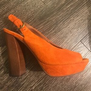Jeffrey Campbell Orange Pumps